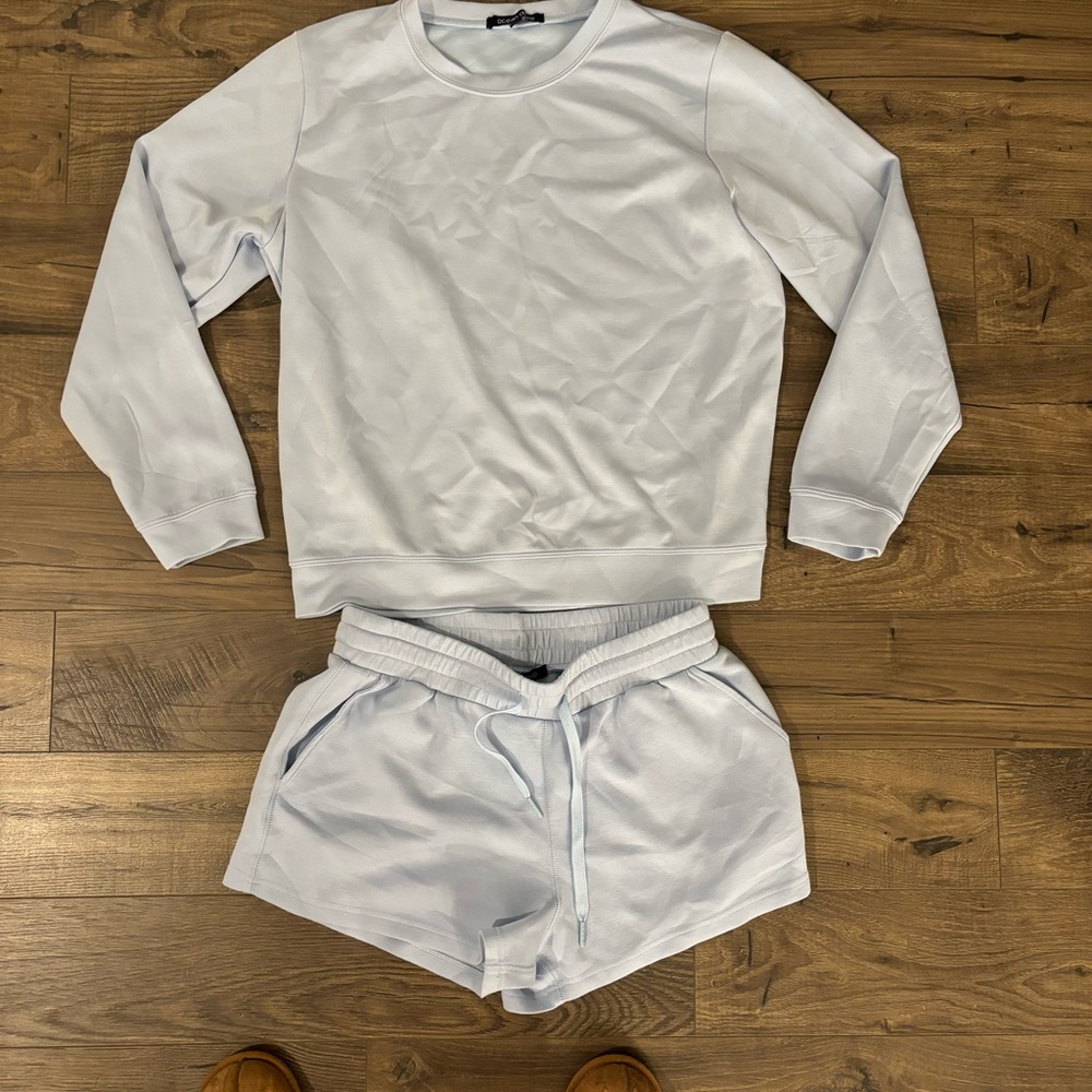 Light blue matching sweat set
